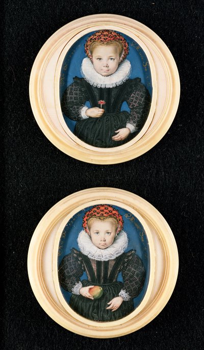 Two Little Girls, 1590 by Isaac Oliver